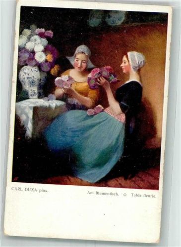 1913 sign. Duxa Carl Am Blumentisch Nr. 249