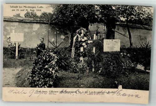 Morhange 1916 Bayerngrab Schlacht bei Mörchingen Feldpost WK I Inf.Regt. Nr. 97
