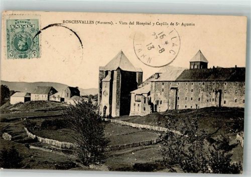 Roncesvalles 1913 Capilla de Sk. Agusitin Marke bildseitig