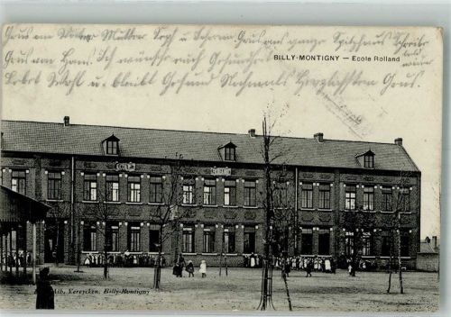 Billy-Montigny 1915 Feldpost WK I 5.Bayer.Re.Inf.Div. Schule Rolland