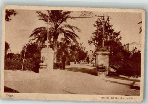 Tripolis 1924 Eingagn Giardino pubblico