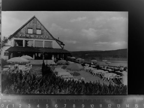59846 W5768 Langscheid , Sorpesee GLASNEGATIV Turm Café