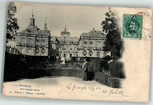 Esporles 1904 La Granja Palacio Real Marke bildseitig Hauser y Menet
