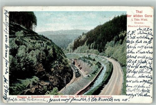 Oberhof 1904 Brandleitetunnel im Tal der wilden Gera