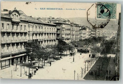 San Sebastian Straßenbahn Avenida de La Libertad Marke bildseitig