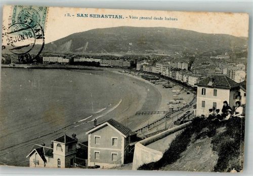San Sebastian 1910 Marke bildseitig