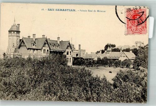 San Sebastian 1910 Palacio Real de Miramar Marke bildseitig