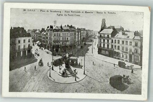 Lille Denkmal Testelin Place de Strasbourg Rues Nationale er Massena Feldpost WK I