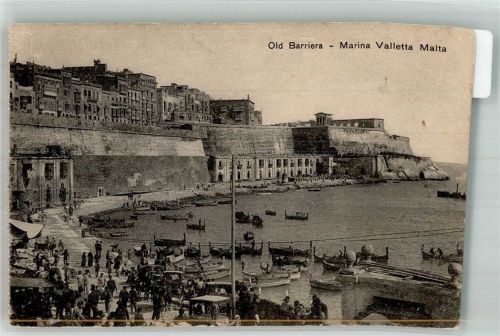 Valletta 1917 Hafen Old Barriera