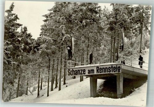 Oberhof Skisprungschanze am Rennsteig Fotograf Darr VEB Bild und Heimat