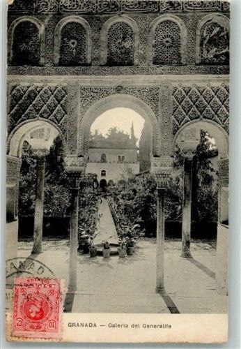 Granada 1912 Geleria del Generalife Marke bildseitig