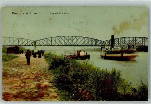 Krems 1909 Dampschiff- Station