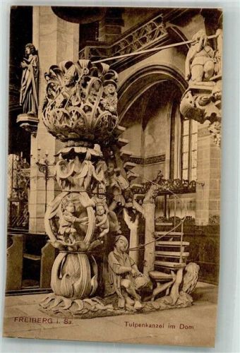 Freiberg 1906 Tulpenkanzel Dom