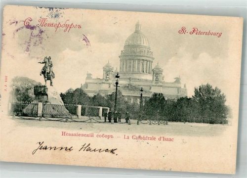 St. Petersburg 1901 Issac Kathedrale Denkmal