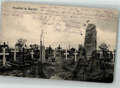 Harville 1916 Kriegerdenkmal Friedhof Feldpost WK I 103.Inf.Div.