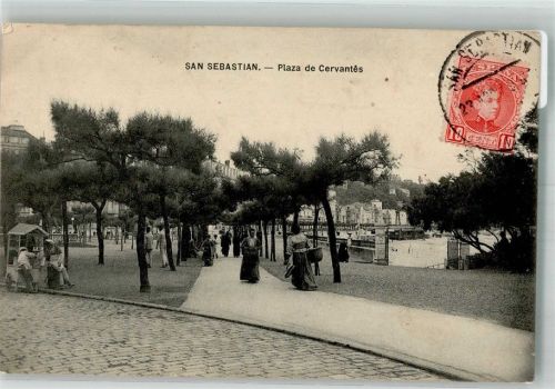 San Sebastian Plaza de Cervantes Marke bildseitig