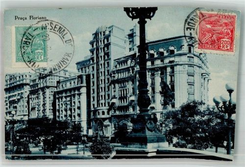 Rio de Janeiro 1930 Praca Floriano Marke bildseitig
