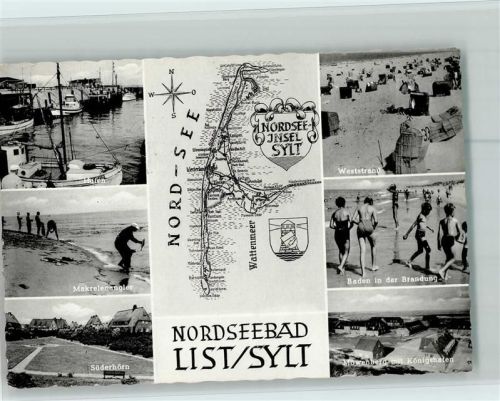 List Hafen Makrelenangler Süderhörn Weststrand Baden in der Brandung Möwenberg mit Königshafen