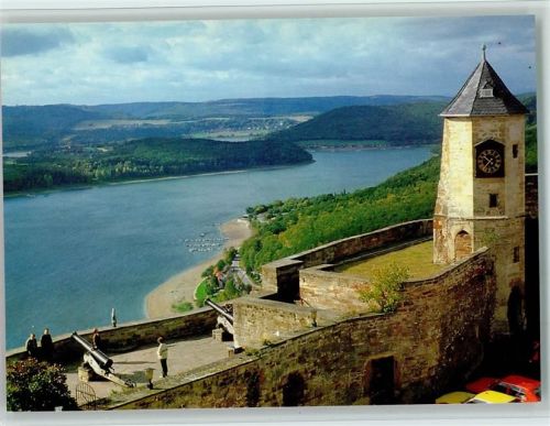 Waldeck Burghotel Schloß Waldeck Blick auf den Edersee