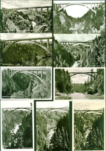 Echelsbacherbrücke / Ammerschlucht Lot mit 13 AK, ca. 1950-1959; gute Erhaltung, nicht gelaufen
