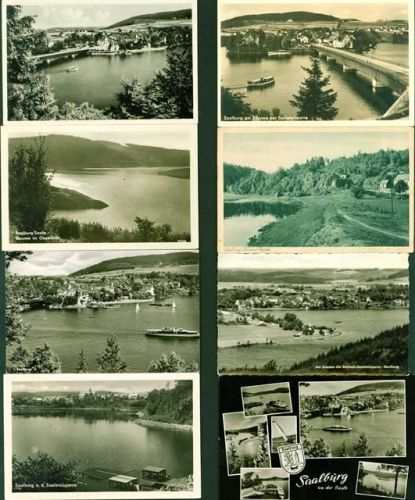 Saalburg Saaletalsperre Lot mit 14 AK, ca. 1920-1960; überwiegend gute Erhaltung, größtenteils gelaufen