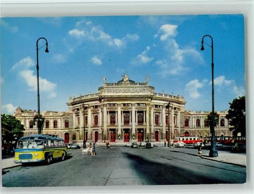 Wien Gelb Blauer Omnibus am Burgtheater