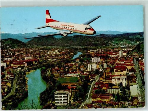 Graz Fliegeraufnahme Graz gegen Norden mit AUAA-Bruckner