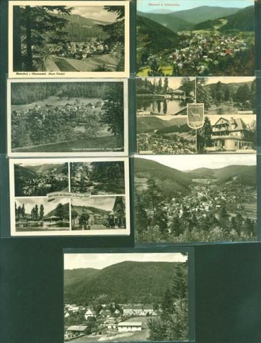 Sitzendorf Lot mit 12 AK, 1930-1970 wenige danach; gute Erhaltung, größtenteils gelaufen