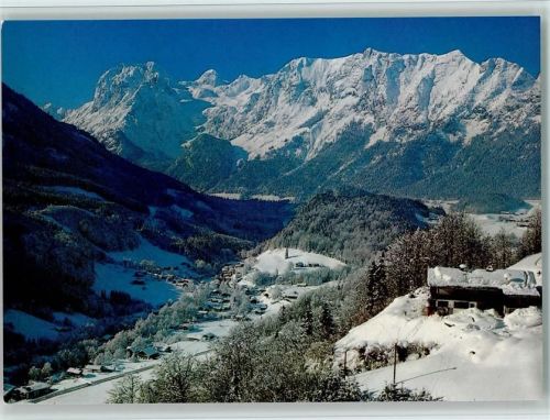 Ramsau Blick in die Ramsau mit Reiteralpe Winter