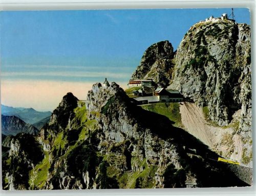 Wendelstein Wendelsteinmassiv Bahn Hotel Kirche Fernsehhaus Sonnenobservatorium