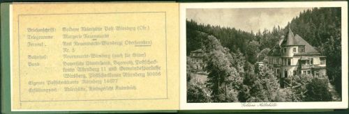 Wirsberg goldene Adlerhütte Lot mit 18 Ansichten, mit Beschreibungen zur Hütte; gute Erhaltung