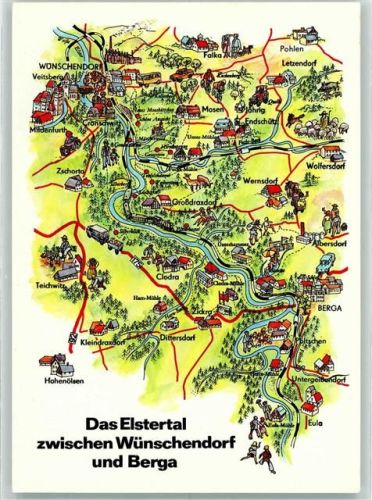 Clodra Landkarte Das Elstertal