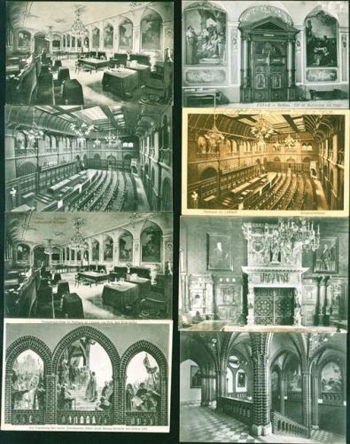 Lübeck Rathaus Innenansicht Lot mit 11 AK 2 doppelt, ca. 1920-1930; überwiegend gute Erhaltung, nicht gelaufen