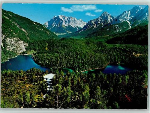 6465 Nassereith - Luftaufnahme blindsee mit Zugspitze Sonnenspitze Wampeterschrofen
