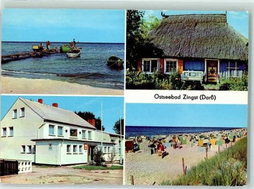Zingst Fischerstrand Rohrdachkate FDGB-Erholungsheim Stranddistel Strand