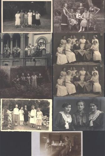 Frauen Lot mit 9 AK, 1900-1920, überwiegend gute Erhaltung,
