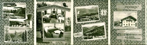 Siegsdorf Pension "Alpenblick" am Riedl, Klappkarte, mit Kurzinfos