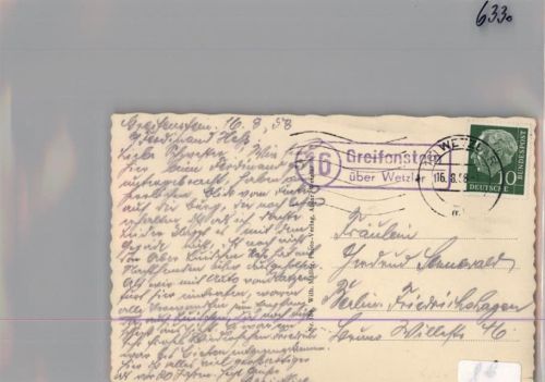 Greifenstein Landpoststempel