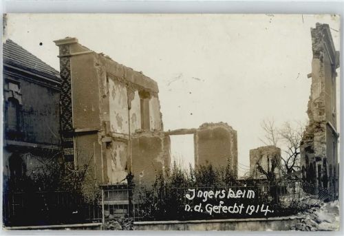 68040 Ingersheim - zerstörtes Schloss , Foto-Karte