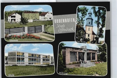 Dudenhofen Kirche Schule Ehrenmal Zaun