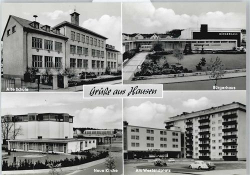 Hausen Bürgerhaus Platz Kirche Schule Auto