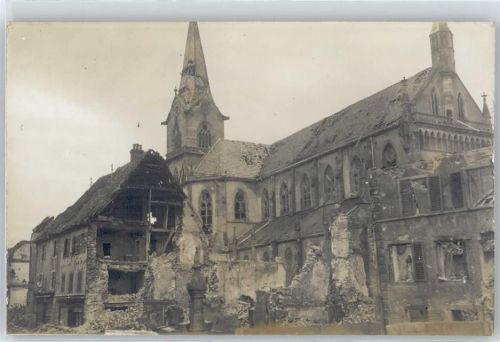 68000 Colmar - Sennheim , Kirche zerstört/détruit