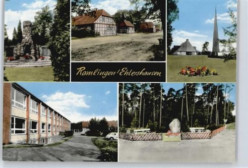 Ramlingen-Ehlershausen Kirche Denkmal Blumen Zaun Auto