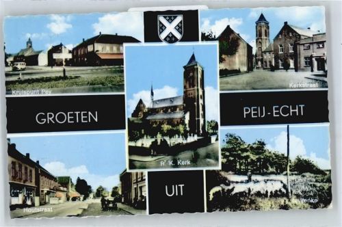 Echt Houtstraat, Kerkstraat, Kruispunt Pey, Kirche