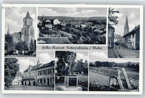 Sobernheim Kirche, Rathaus, Schwimmbad, Denkmal