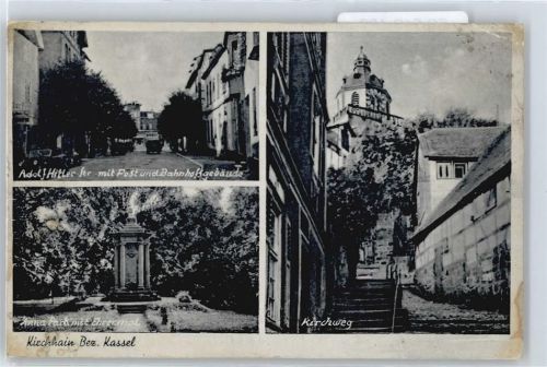 Kirchhain Post, Bahnhof, Kirche, Ehrenmal, Park