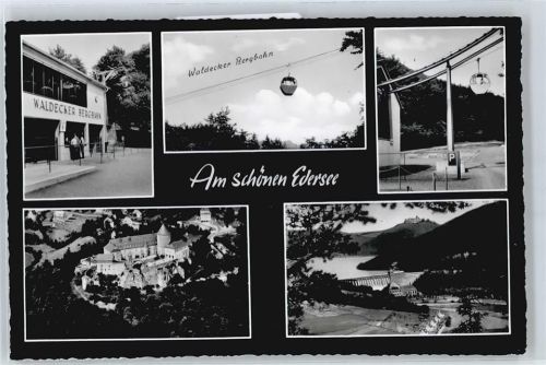 Edersee Bergbahn Fliegeraufnahme See Schloss