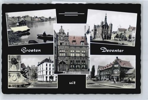 Deventer De Waag, Penninkshoek, Bahnhof, Brink met Fontein