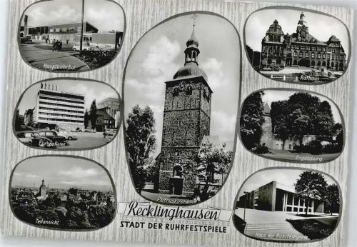 Recklinghausen Rathaus Burg Kirche Europahotel Hauptbahnhof Auto