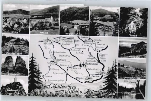 Regen Karte, Rauchröhren, Riedelstein, see, Wasserfall, Berggasthof Eck
